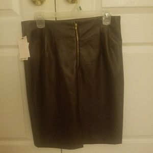 Faux leather skirt